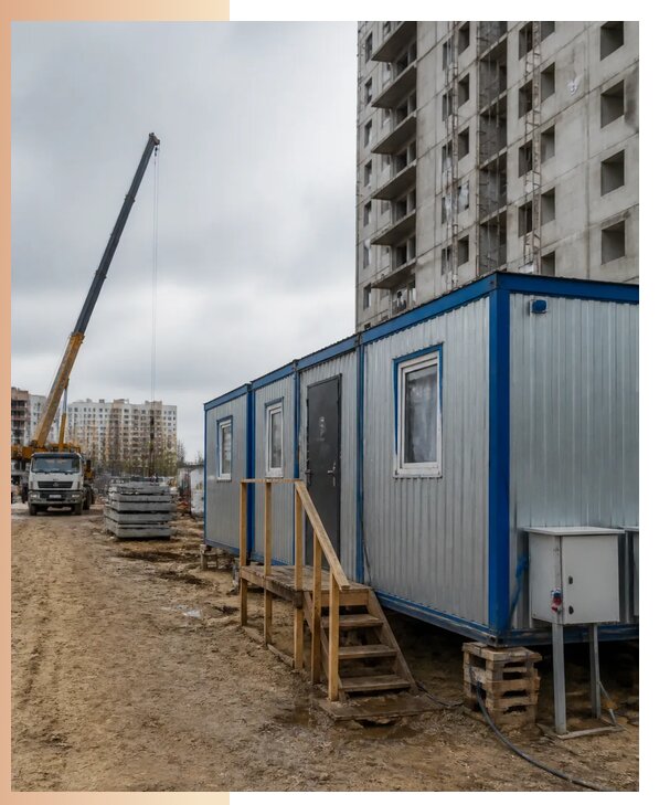 Аренда строительных вагончиков для рабочих в Куйбышеве